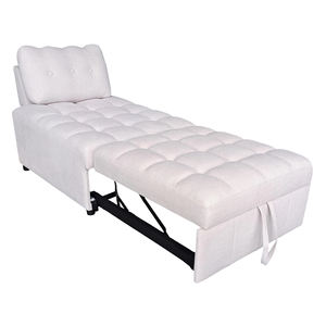 Canapé-lit moderne et compact pour salon, couleur crème, canapé simple et moelleux, canapé-lit classique à tirer, meubles de famille, lit - Product Image 4