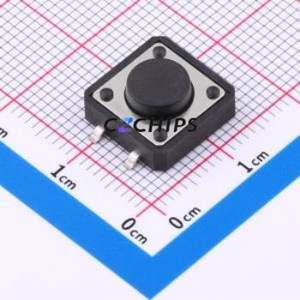 BX-TS-26-12125TT Tactile Switch SMD-4P,12x12mm Switch Single Pole Single Throw Round Button 2.6N Vertical Mount - Product Image 1