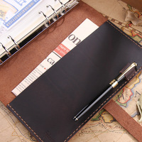 Carnet de voyage en cuir vintage marron A5 à fermeture éclair 23.5x18cm avec 100 pages intérieures rechargeables cadeau