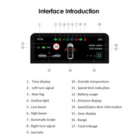 Pantalla HUD para Tablero de Instrumentos VJOYCAR, Pantalla LCD, Monitor de Velocidad Digital, Panel de Instrumentos para Accesorios de Tesla Model Y, Modelo 3