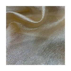Tissu en mousseline métallique fine et légère Ou <span class=keywords><strong>Sha</strong></span>, 100% polyester, brillant et lumineux - Product Image 4