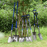 Pelle de jardin extérieure légère en bois de frêne à long manche et tête en acier inoxydable, garantie 3 ans, couleur personnalisable, OEM sur mesure