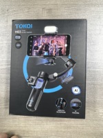 M03 Tongsis Genggam Gimbal Stabilizer Kontrol Jarak Jauh Magnetik Lampu Isi Ulang Mikrofon Pelacak Wajah AI