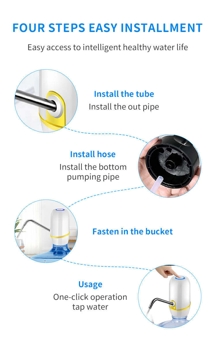 Machine électrique automatique de distributeur d'eau froide de petite charge d'usb de moteur de tube d'acier inoxydable