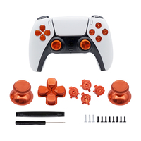 Boutons D-pad ABXY en métal pour manette PS5 Or