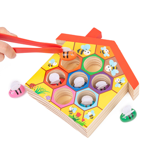 Gioco Educativo in Legno CE CPC per Bambini, Gioco delle Api con Clip, Riconoscimento dei Colori, Interazione Genitore-Figlio, Casa delle Api Creativa per Bambini - Product Image 5