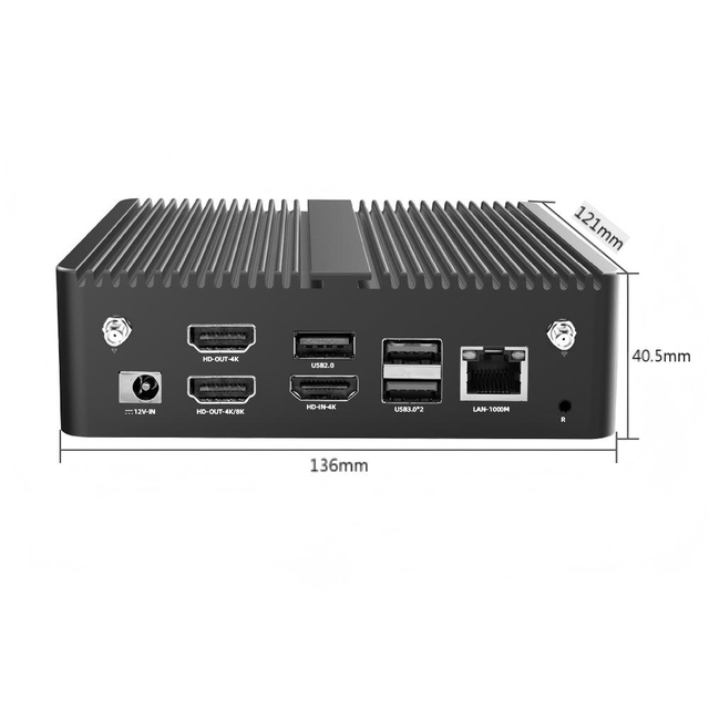 RK3588 Industrial Mini PC 8K Video 6TOPS NPU WiFi 6 4G5G Module Support Gigabit LAN Digital Signage for Display Control Projects
