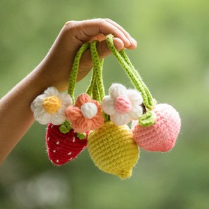 Diy 4 estilo fruta llavero tejido lindo mochila colgante ganchillo Kit chica accesorios moda a juego - Product Image 4