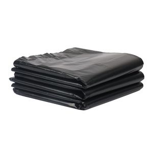 Recyclable heavy duty plastic garbage bag black trash rubbish bag