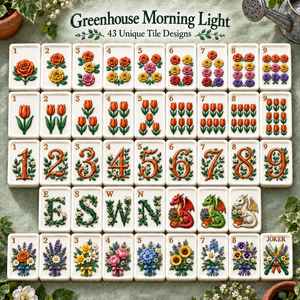 Meilleures ventes - Jeu de mahjong américain de 160 tuiles - Design floral luxueux à 4 couches - Tuiles de mahjong américaines en acrylique - Cadeau pour femmes - Product Image 1
