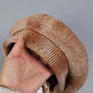 2025 New Arrival Australian Wool <b>Tie</b> Dyed Slouch Style Beret for Women Winter Warm Elegant Casual Fashion Colorful Beret Hat - Product Image 3