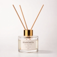Bouteille diffuseur de parfum en verre transparent avec bouchon, disponible en plusieurs tailles, pour la décoration et l'aromathérapie, vente en gros