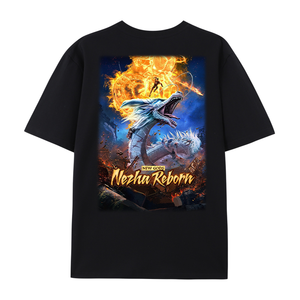 Camiseta de Hombre Nezha 2 de Alta Calidad, 100% Algodón, Impresión Digital, 250 g/m², Talla Grande, Personalizada - Product Image 4