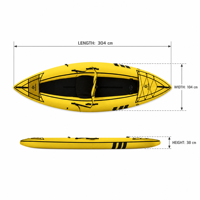 Kayak gonflable en PVC personnalisé pour la pêche, fabricant avec service de marquage OEM
