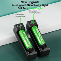 Chargeur USB à 1 emplacement PUJIMAX CE ROHS FCC pour batteries Li-ion au lithium 14500 16650 18500 18650 26650 CR123, adaptateurs de charge rapide