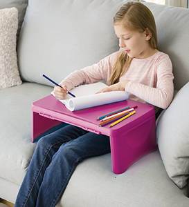 Tables pliantes en plastique populaires table d'étude pour enfants pouvant stocker de la papeterie, adaptées à l'apprentissage et à la lecture au lit - Product Image 4