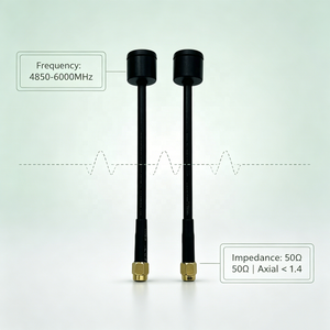 <span class=keywords><strong>Antenne</strong></span> fouet FPV noire de 100 mm à gain élevé et faible axialité RHCP 2.0dBi SMA Mâle pour drone de course et freestyle 4.8-6.0GHz (lien vidéo) - Product Image 4