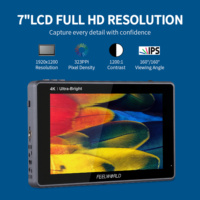 Monitor de Cámara FEELWORLD L7 de 7 Pulgadas y 2200nits con Pantalla Táctil, Carcasa de Aluminio, Entrada y Salida HDMI 4K, Pedidos al por Mayor Directos de Fábrica OEM
