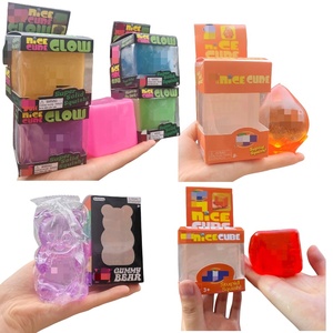 Juguete Antiestrés Educativo de Maltosa con Textura de Hielo, Cuadrado, con Purpurina Holográfica, Marca Needoh - Product Image 1