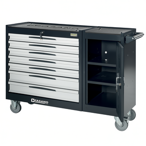Fasano Tool Cabinet 7 <b>Drawer</b> Rolling Storage With Door And Lock For <b>Workshop</b> Use - Product Image 2