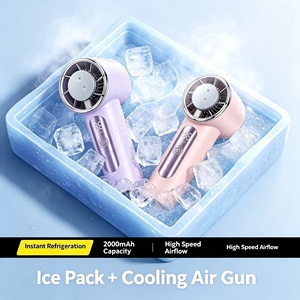 Good Selling Gift Box Usb Mini Hand <b>Fan</b> Blue Mini Air Conditioner <b>Fan</b> <b>Portable</b> Stand <b>Fan</b> - Product Image 1