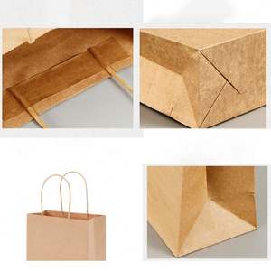 Sacs en papier épais personnalisés en gros pour la vente à emporter, emballages pour café et thé au lait, sacs cadeaux en papier - Product Image 3