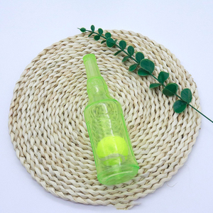 Chiot bouteille forme jouets grinçants chien jouet à mâcher en caoutchouc souple jouet pour animaux de compagnie formation balle de Tennis à l'intérieur - Product Image 2