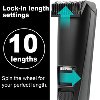 Tondeuse à cheveux sans fil portable de précision à faible bruit, à longueur réglable, alimentée par batterie, pour hommes, usage hôtelier et domestique