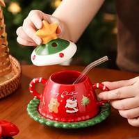 Ensemble de vaisselle de Noël, tasses en céramique, bols, assiettes, décoration de Noël pour la maison, vaisselle festive, cadeaux et faveurs pour les fêtes de Noël