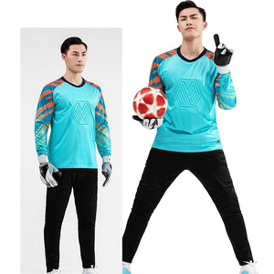 เสื้อฟุตบอลผู้รักษาประตูของผู้ชายแขนยาวระบายอากาศได้ดีเสื้อเจอร์ซีย์ผู้รักษาประตูสำหรับผู้ใหญ่ - Product Image 1