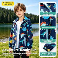 Modische Kinder-Regenjacke mit Eigenem Logo, Wasserdicht, Weiches PU, Hautfreundlich, Verschleißfest, Cartoon-Design für Jungen und Mädchen, Outdoor-Jacke zum Wandern