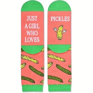 Automne hiver drôle dessin animé lettre chaussettes respirant équipage robe chaussettes bas manchette Logo café Sushi chips thé Tacos <span class=keywords><strong>Pizza</strong></span> Designs - Product Image 5