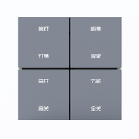 Panneau de commande intelligent KNX/EIB, ultra-fin 8 mm, gravé CNC, détection de proximité, 8 touches, interrupteur mural en métal KNX, bouton-poussoir