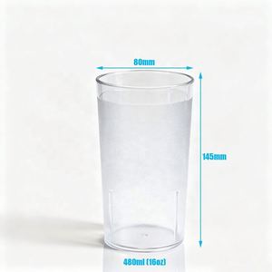 Gobelets en plastique givré incassables classiques de 480 ml, réutilisables, durables, de couleur personnalisée, étanches et écologiques pour le camping - Vente en gros - Product Image 1