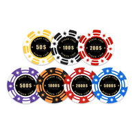 Jeu de jetons de poker en argile YH Casino avec conception personnalisée Impression numérique RFID