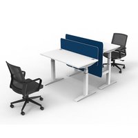 Bureau de direction moderne et minimaliste à hauteur réglable avec élévateur électrique à double moteur pour salle de formation d'entreprise