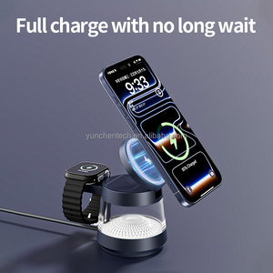 Nouveauté : <span class=keywords><strong>Chargeur</strong></span> sans fil multifonctionnel 25W 15W à aimant puissant 3 en 1 avec veilleuse pour <span class=keywords><strong>iPhone</strong></span> et Samsung <span class=keywords><strong>Watch</strong></span> - Product Image 2