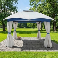 Gazebo de jardin chinois en métal imperméable 3,5x3,5m en promotion