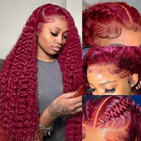 Pelucas de Cabello Humano Virgen Vietnamita 100% Sin Procesar, Ondulado Profundo, 13x4 13x6, Peluca de Encaje Completo HD Sin Pegamento para Mujeres Negras