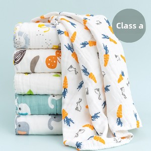 Serviette <span class=keywords><strong>de</strong></span> <span class=keywords><strong>bain</strong></span> et couverture pour bébé, haute densité, en gaze <span class=keywords><strong>de</strong></span> coton pur, super douce et absorbante, motif dessin animé/fleurs, serviette <span class=keywords><strong>de</strong></span> <span class=keywords><strong>bain</strong></span> pour nouveau-né - Product Image 2
