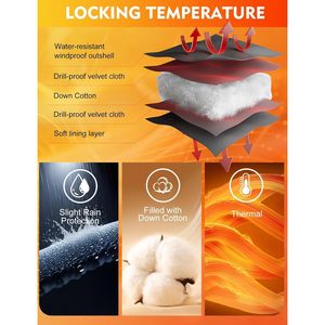 Womens Hooded Quilted <b>Puffer</b> <b>Jacket</b> Mid Length Padded Warm Winter Coat Windproof Outerwear - Product Image 5