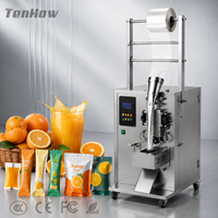 Machine d'emballage automatique compacte de sachets de jus liquide de qualité alimentaire contrôlée par PLC pour les sachets de boisson à l'orange