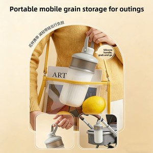 Contenedor Apilable de PP de Grado Alimenticio para <span class=keywords><strong>Leche</strong></span> <span class=keywords><strong>en</strong></span> Polvo, Dispensador Desmontable Multifuncional para Cereales y Snacks con Asa de Transporte - Product Image 3