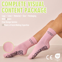 Chaussettes de Pilates BiLu pour femmes, antidérapantes, respirantes, pour yoga, barre et fitness, avec logo personnalisé, marque privée, vente en gros
