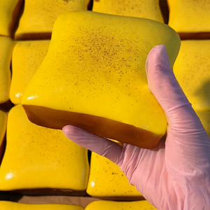 Yellow Square TPR Bread Butter Squishy Slow Rising 14cm Soft Toy Stress Balls Stress Relief Fidget Toys ADHD Party 14+ - Product Image 1