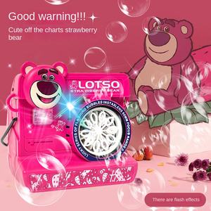 Para <span class=keywords><strong>Disney</strong></span> Kids Toy Strawberry Bear Cartoon Electric <span class=keywords><strong>Bubble</strong></span> Machine Soplador automático de burbujas de plástico-Venta al por mayor - Product Image 2