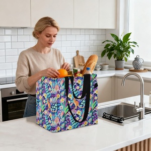 Bolsa de Compras Ligera de Lona con Diseño de Flores Personalizado de Trend Australia, Bolsa de Compras Reutilizable, Bolsa de Fin de Semana con Logotipo - Product Image 5