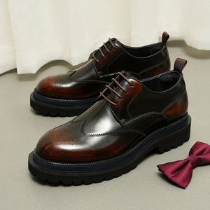 Botas de Hombre con Punta en Pico y Plataforma, Estilo Británico, de Cuero Genuino, Casuales de Negocios, Botines Modernos para Motocicleta - Product Image 6