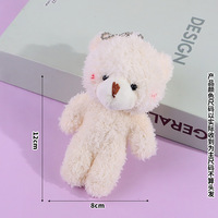 Promotion mignon dessin animé Mini ours en peluche porte-clés en peluche jouets sac à dos charme Kawaii peluche ours porte-clés pour cadeaux
