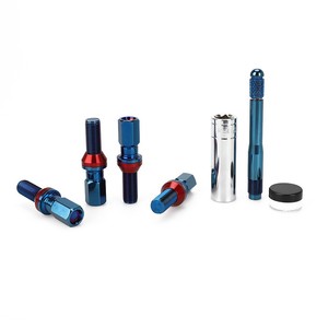 7075 Aluminum Alloy Tapered Ball Joint Lug Bolts <b>28mm</b> German Style One Piece Chrome Finish For Replace Repair - Product Image 3